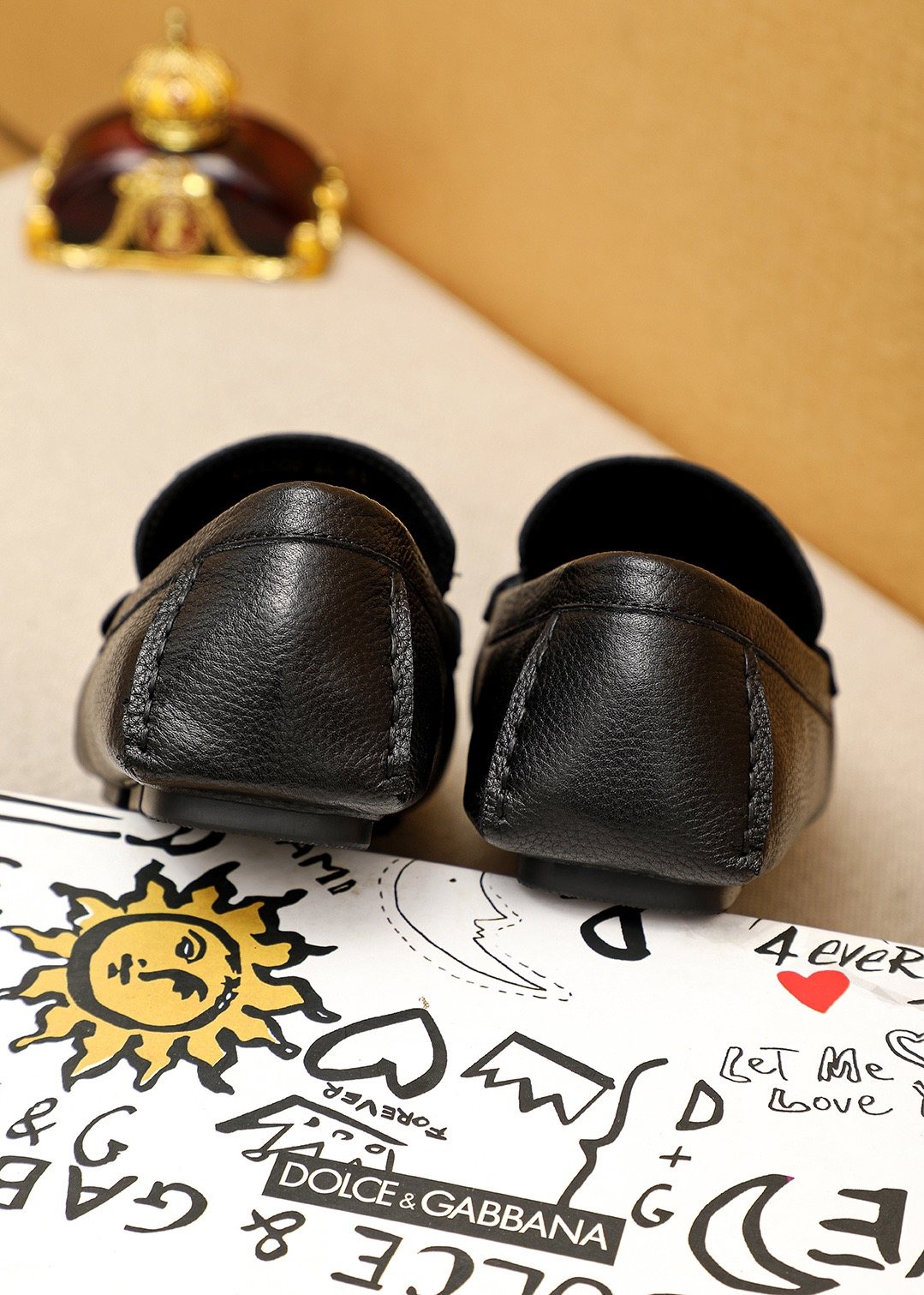 Dolce & Gabbana Black Buckle Loafers — back