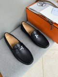 Hermès Black H-Hardware Loafers — hero