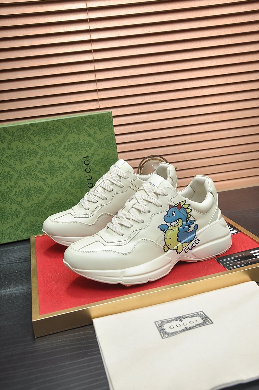 Gucci Dinosaur Graphic Sneakers — side