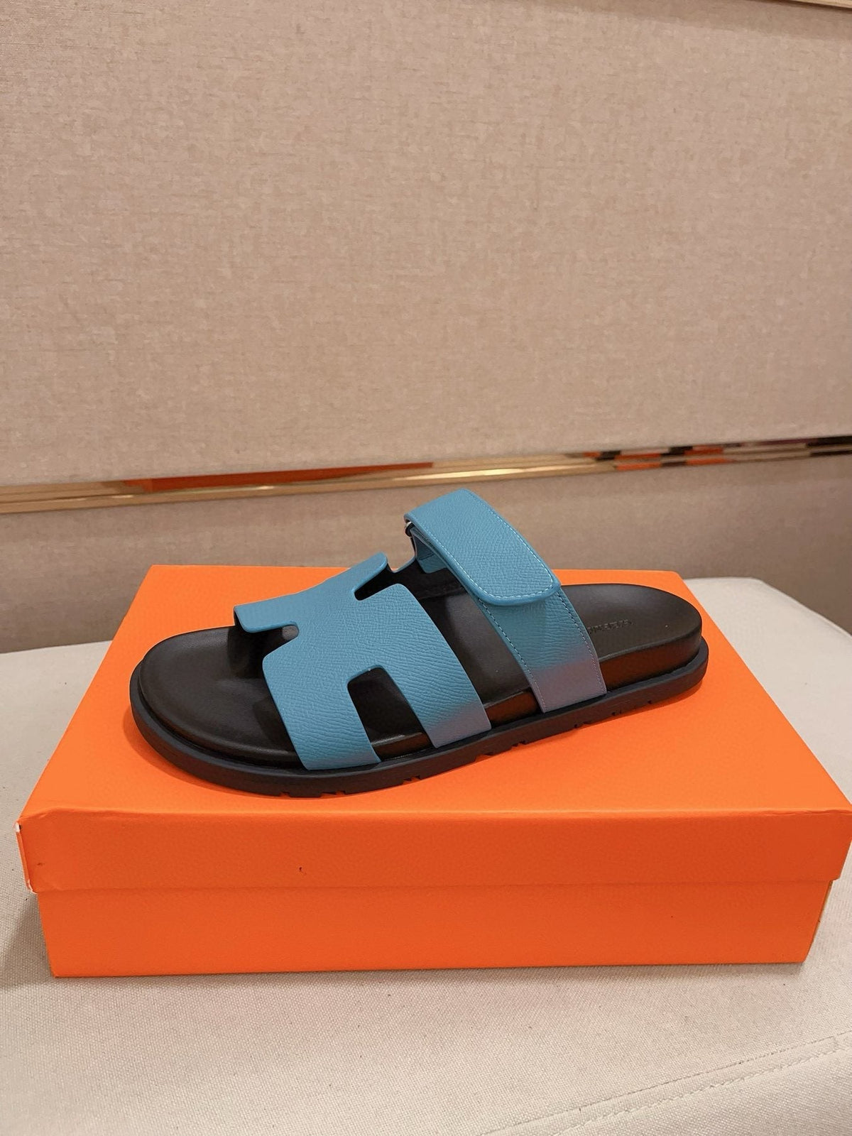Hermès H-Cutout Slide Sandals — front