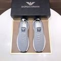 Giorgio Armani Knit Lace-Up Sneakers — hero