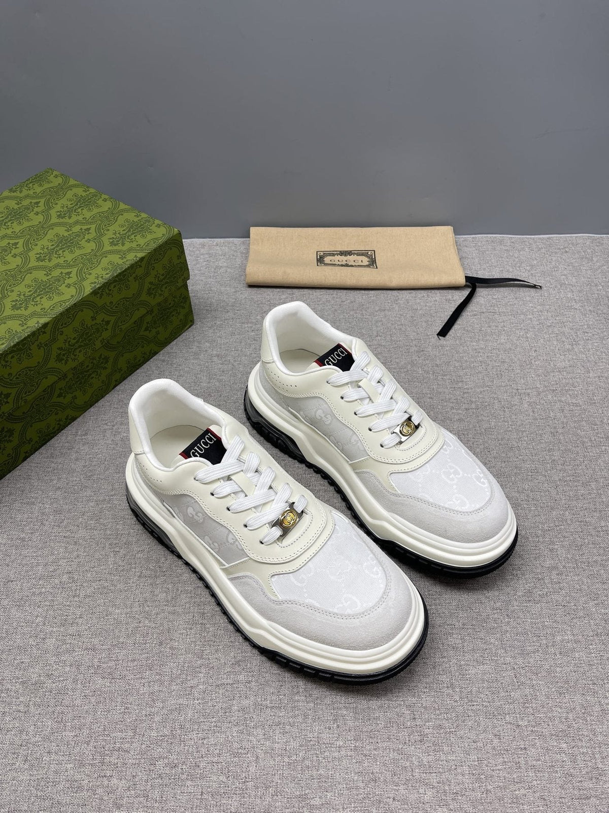 Gucci Men’s Low-Top Lace-Up Sneakers — front