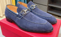 Ferragamo Blue Bit Loafers — hero